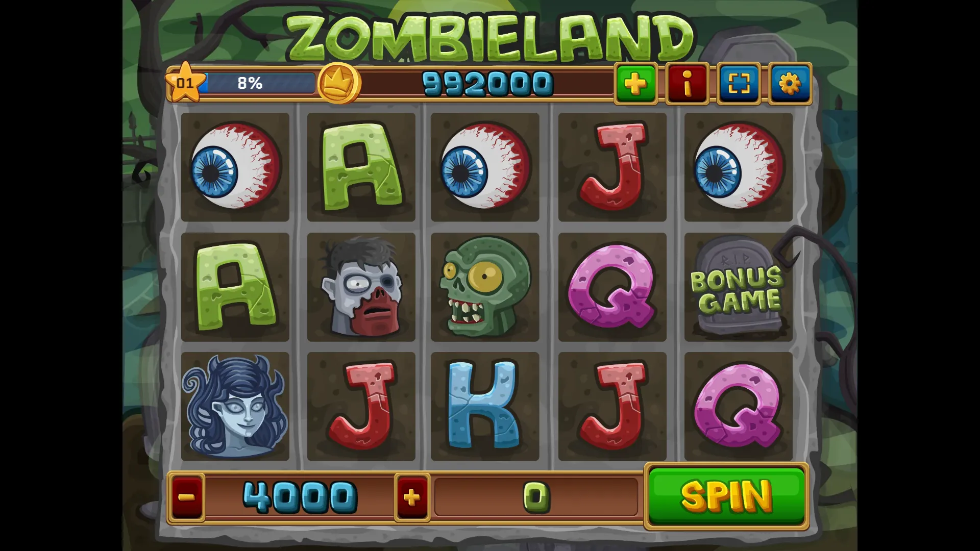 Zombie Adventure Slots Screenshot 1